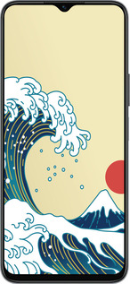 Силиконовый чехол Японские волны для Huawei honor X6 - 5533u-3341 изображение 