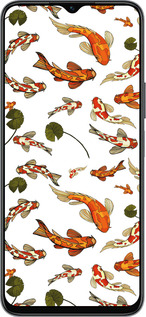Силиконовый чехол Рыбы Кои для Huawei honor X6 - 5535u-3341 изображение 