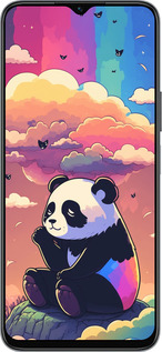 Силиконовый чехол Панда в облаках для Huawei honor X6 - 5585u-3341 изображение 