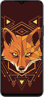 Силиконовый чехол Лиса геометрия для Huawei honor X6 - 5607u-3341 изображение 