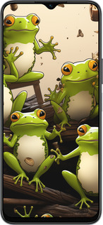 Силиконовый чехол Жабки для Huawei honor X6 - 5656u-3341 изображение 