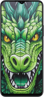 Силиконовый чехол Зелёный дракон для Huawei honor X6 - 5816u-3341 изображение 