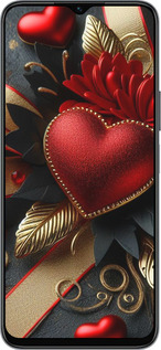 Силиконовый чехол Сердечки v2 для Huawei honor X6 - 5832u-3341 изображение 