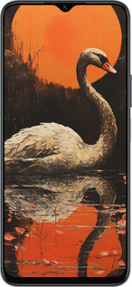 Силиконовый чехол Лебедь для Huawei honor X6 - 5964u-3341 изображение 