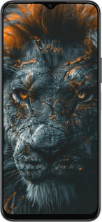 Силиконовый чехол Пламенный лев для Huawei honor X6 - 6153u-3341 изображение 