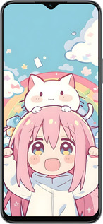 Силиконовый чехол Девочка аниме радуга для Huawei honor X6 - 6304u-3341 изображение 