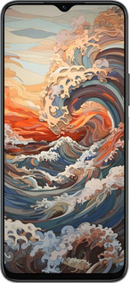 Силиконовый чехол Арт волны для Huawei honor X6 - 6324u-3341 изображение 