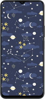 Силиконовый чехол Астрономический узор. Милый дизайн мультяшной вселенной для Huawei Honor X8 5G - 6446u-4149 изображение 