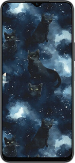 Силиконовый чехол Изображение Кошек с тёмной акварелью для Huawei honor X6 - 6521u-3341 изображение 