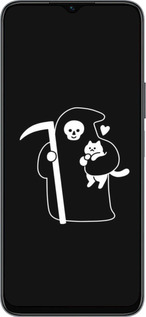 Силиконовый чехол Минималистичный арт: смерть и кошка для Huawei honor X6 - 6529u-3341 изображение 