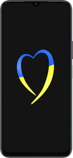 Силиконовый чехол Жёлто-голубое сердце для Huawei honor X6 - 885u-3341 изображение 