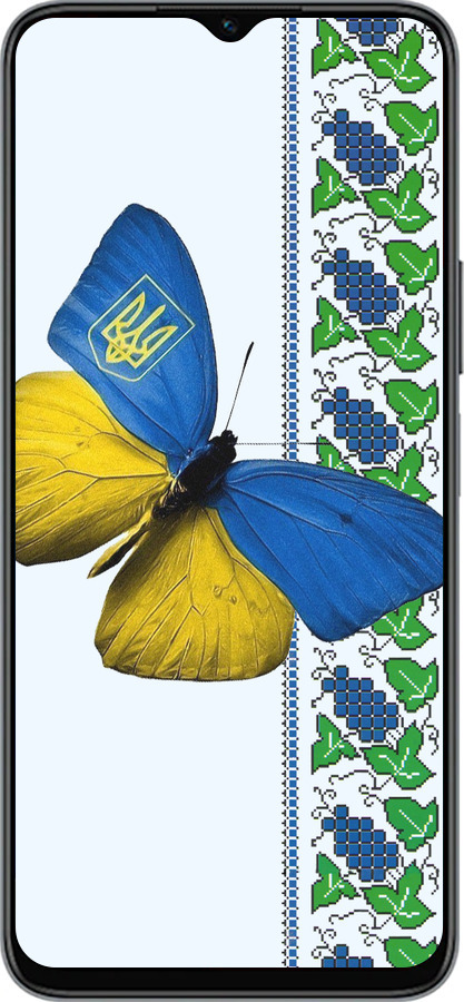 Силиконовый чехол Желто-голубая бабочка для Huawei honor X6 - 1054u-3341 изображение 