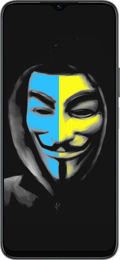 Силиконовый чехол Украинский анонимус для Huawei honor X6 - 1062u-3341 изображение 