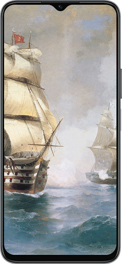 Силиконовый чехол Айвазовский. Корабли для Huawei honor X6 - 160u-3341 изображение 