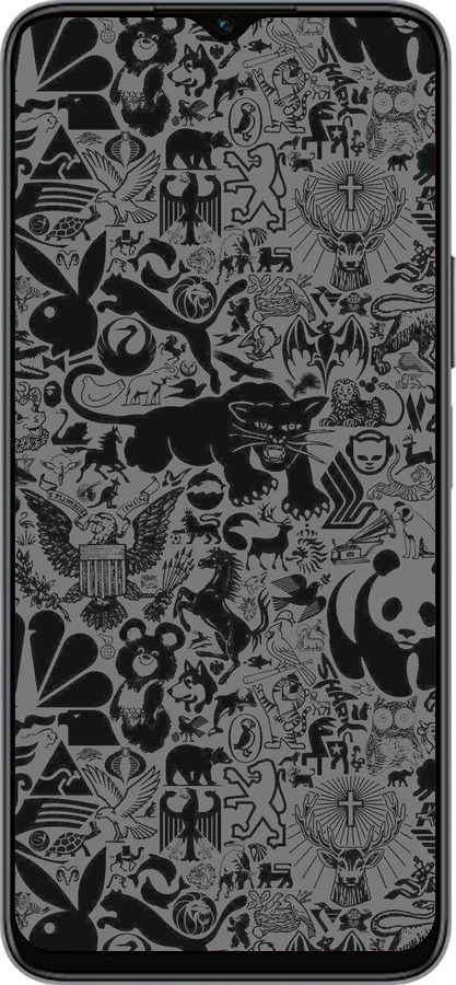 Силіконовий чехол Чорно-сірий стікер бомбінг для Huawei Honor X8 5G - 2432u-4149 изображение 