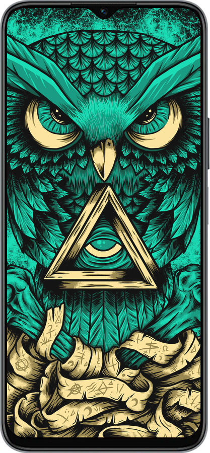 Силиконовый чехол Сова Арт-тату для Huawei honor X6 - 3971u-3341 изображение 