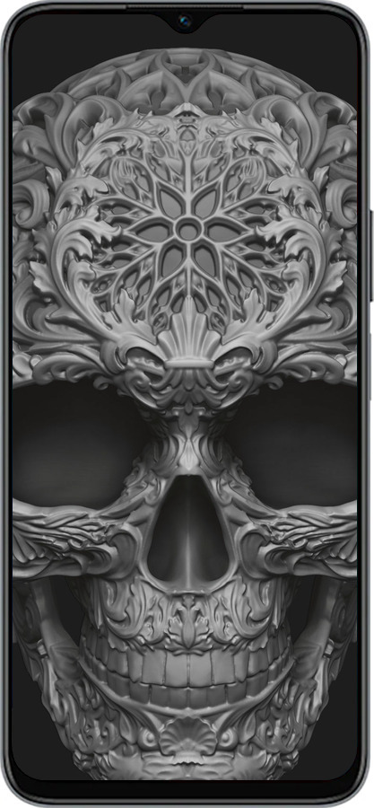 Силиконовый чехол skull-ornament для Huawei honor X6 - 4101u-3341 изображение 