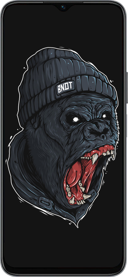 Силиконовый чехол Обезьяна в ярости для Huawei honor X6 - 4137u-3341 изображение 