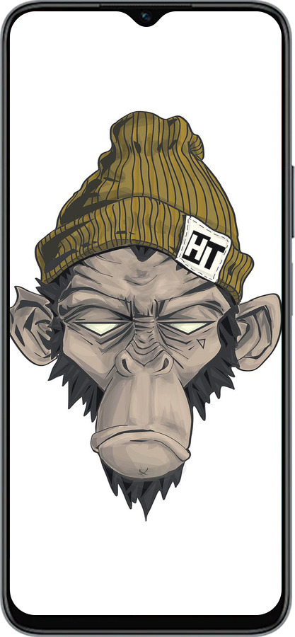 Силиконовый чехол Обезьяна в шапке для Huawei honor X6 - 4183u-3341 изображение 