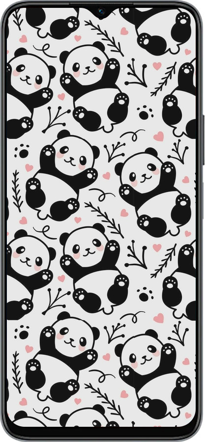 Силіконовий чехол Панди для Huawei Honor X8 5G - 4318u-4149 изображение 