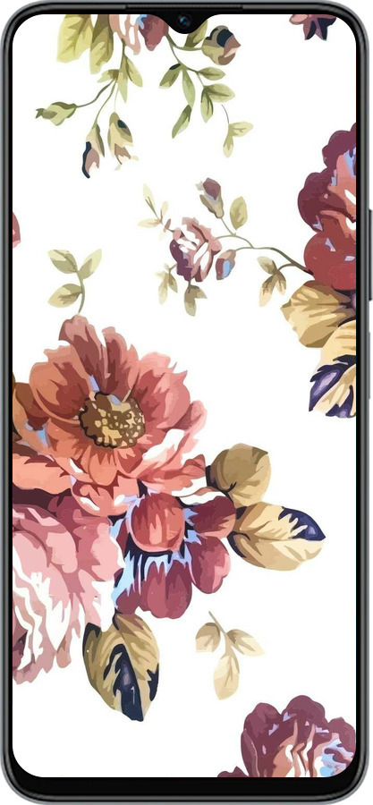 Силиконовый чехол Vintage flowers для Huawei honor X6 - 4333u-3341 изображение 