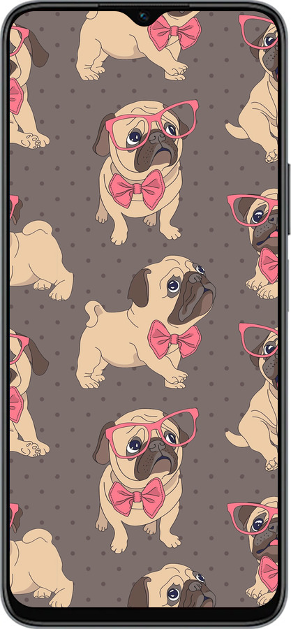 Силиконовый чехол мопсики 2 для Huawei honor X6 - 4362u-3341 изображение 