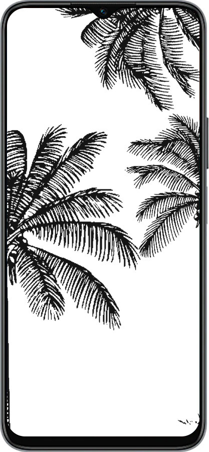 Силиконовый чехол Пальмы1 для Huawei honor X6 - 4634u-3341 изображение 