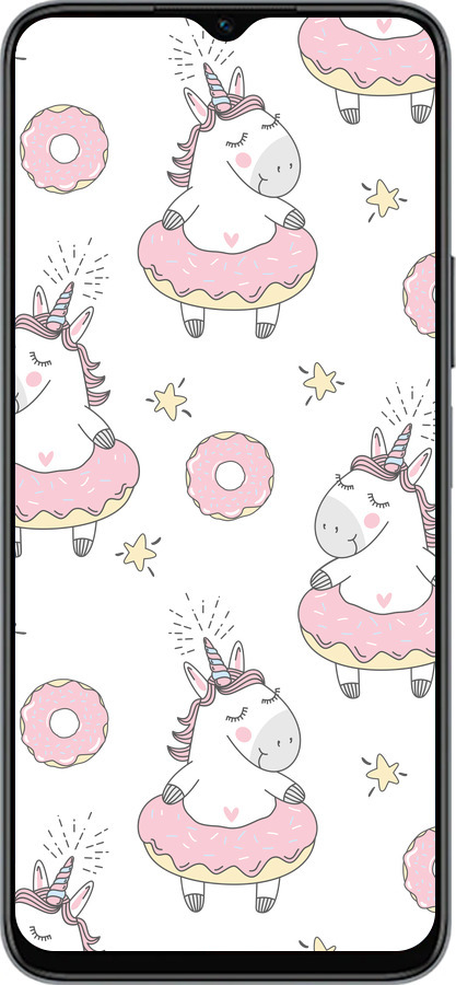 Силиконовый чехол Единорожки для Huawei honor X6 - 4659u-3341 изображение 