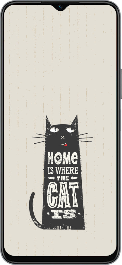 Силиконовый чехол Кот для Huawei honor X6 - 4671u-3341 изображение 