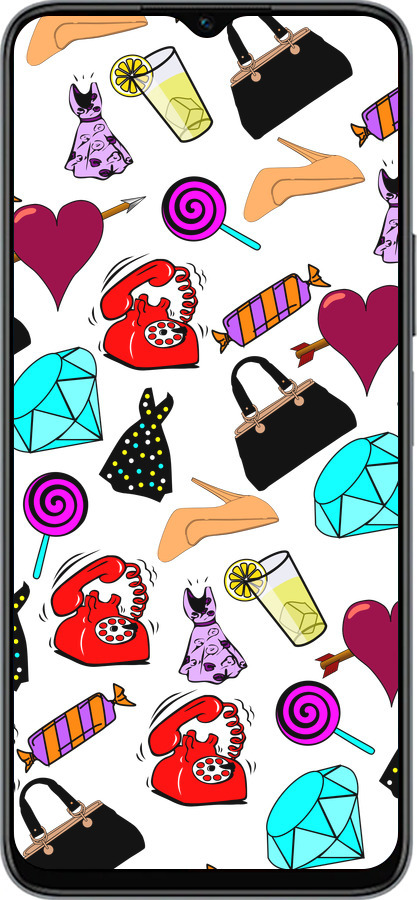 Силиконовый чехол stickers для Huawei Honor X8 5G - 4757u-4149 изображение 