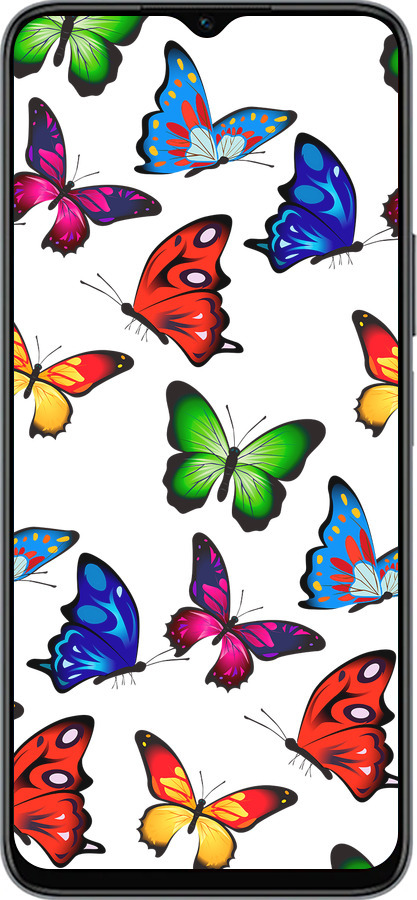 Силиконовый чехол Красочные мотыльки для Huawei honor X6 - 4761u-3341 изображение 