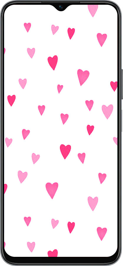 Силиконовый чехол Сердечки 2 для Huawei honor X6 - 4763u-3341 изображение 