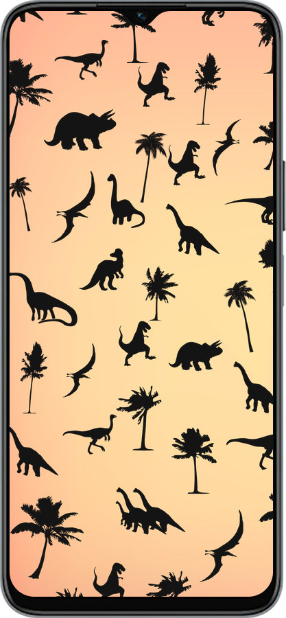 Силиконовый чехол Динозаврики 1 для Huawei honor X6 - 4772u-3341 изображение 