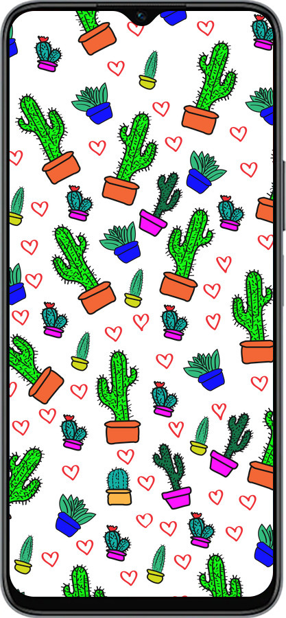 Силиконовый чехол Кактусы 4 для Huawei honor X6 - 4856u-3341 изображение 
