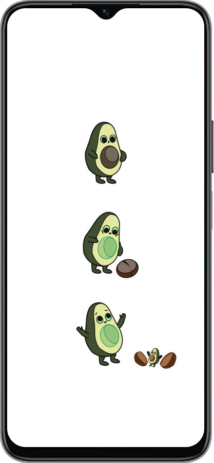 Силиконовый чехол Авокадо 1 для Huawei honor X6 - 4857u-3341 изображение 