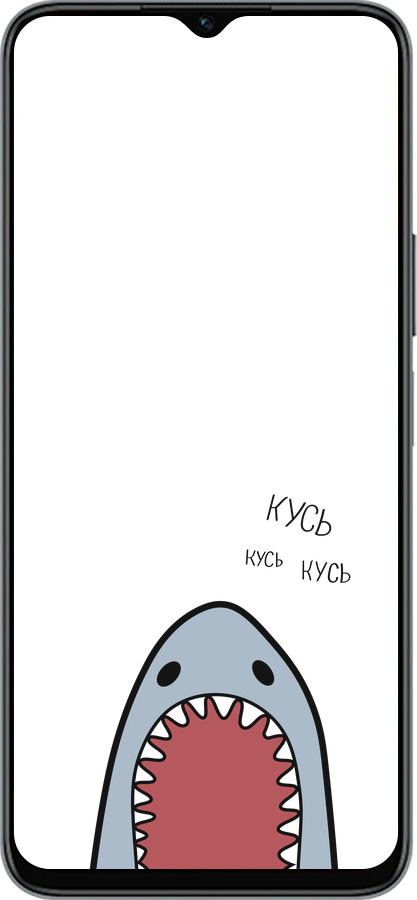 Силиконовый чехол Акула для Huawei honor X6 - 4870u-3341 изображение 