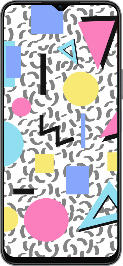 Силиконовый чехол Color shapes для Huawei honor X6 - 4893u-3341 изображение 