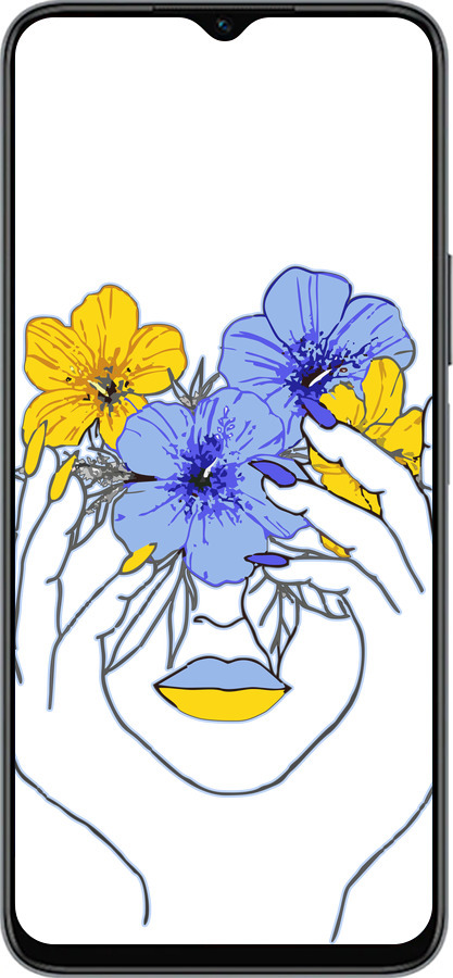 Силиконовый чехол Девушка v4 для Huawei honor X6 - 5276u-3341 изображение 