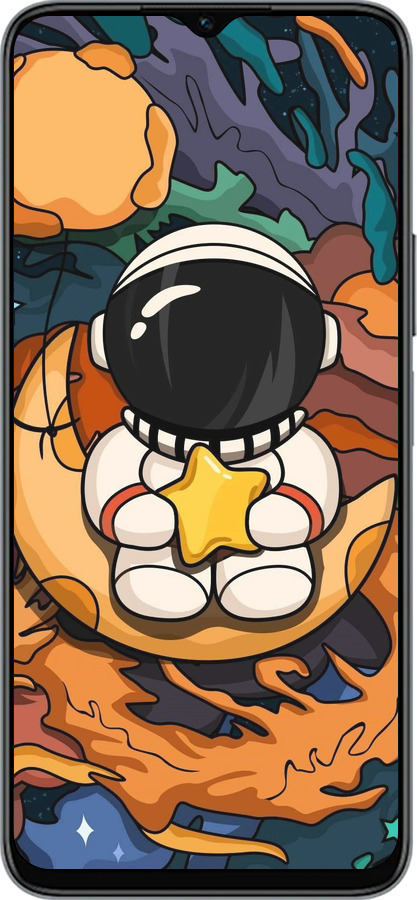 Силиконовый чехол Астронавт и звезда для Huawei honor X6 - 5326u-3341 изображение 