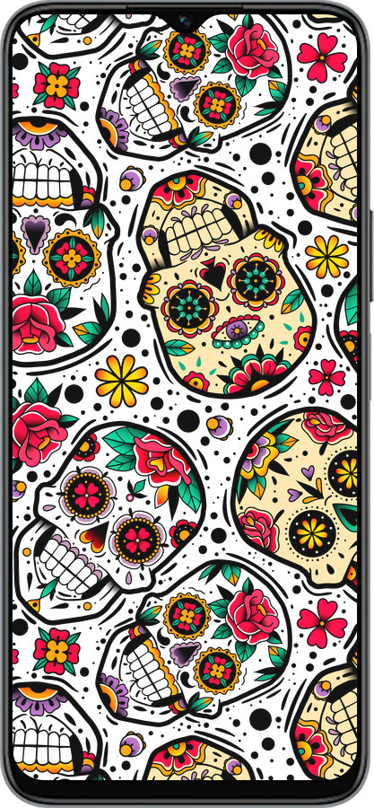 Силиконовый чехол Черепа для Huawei Honor X8 5G - 5471u-4149 изображение 