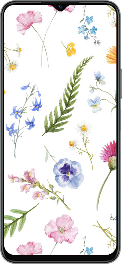 Силиконовый чехол Цветочный фон v2 для Huawei honor X6 - 5472u-3341 изображение 