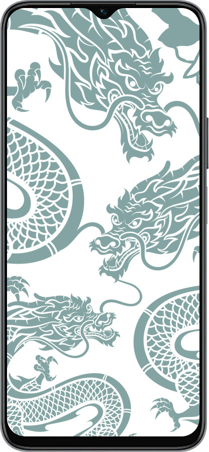 Силиконовый чехол Дракон для Huawei Honor X8 5G - 5476u-4149 изображение 