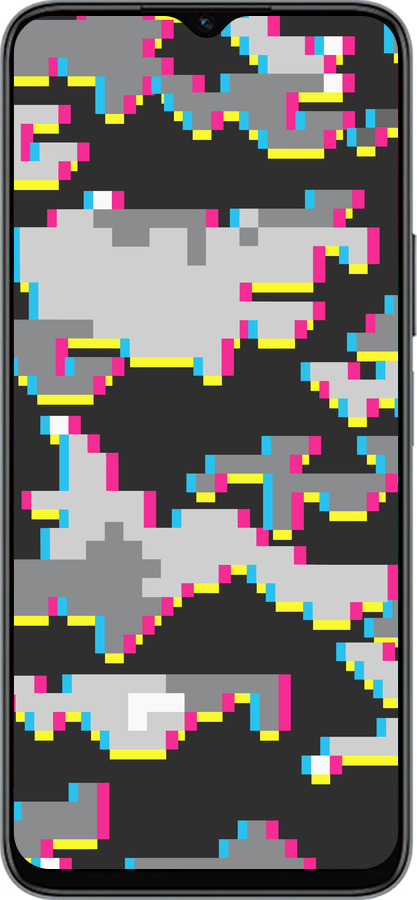 Силиконовый чехол Пиксельный камуфляж для Huawei honor X6 - 5481u-3341 изображение 