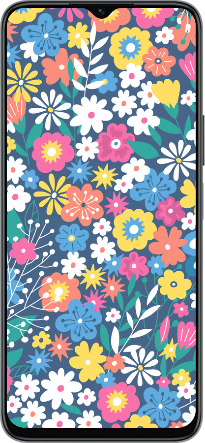 Силиконовый чехол Цветочный фон v4 для Huawei honor X6 - 5494u-3341 изображение 