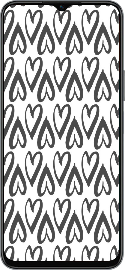 Силиконовый чехол Сердца v2 для Huawei honor X6 - 5497u-3341 изображение 