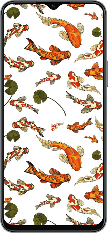 Силиконовый чехол Рыбы Кои для Huawei honor X6 - 5535u-3341 изображение 