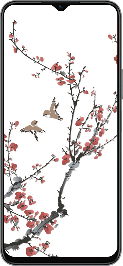 Силиконовый чехол Сакура v2 для Huawei honor X6 - 5538u-3341 изображение 