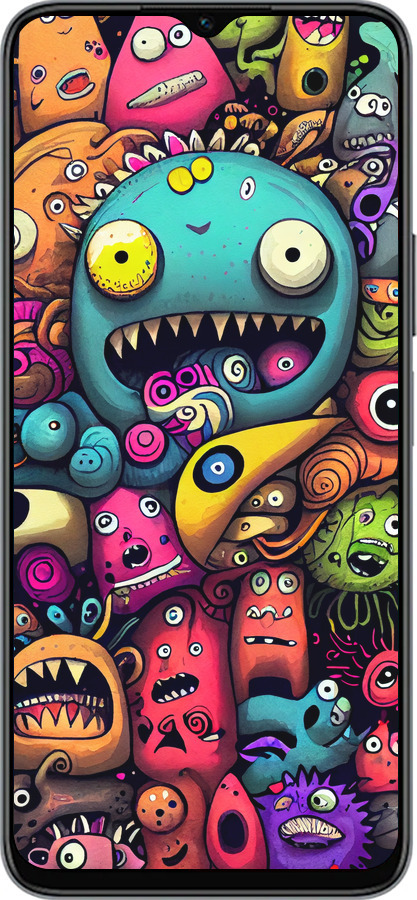 Силіконовий чехол Смішні монстри для Huawei honor X6 - 5549u-3341 изображение 