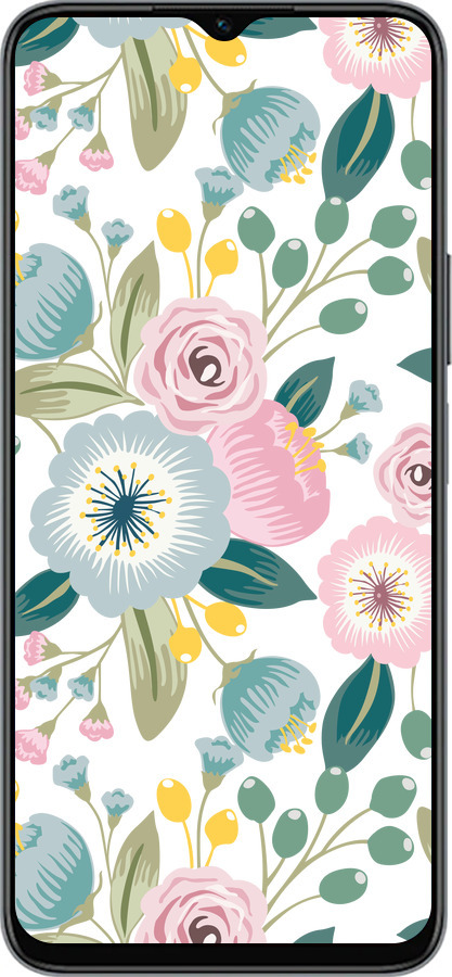 Силиконовый чехол Цветочные обои v2 для Huawei honor X6 - 5602u-3341 изображение 