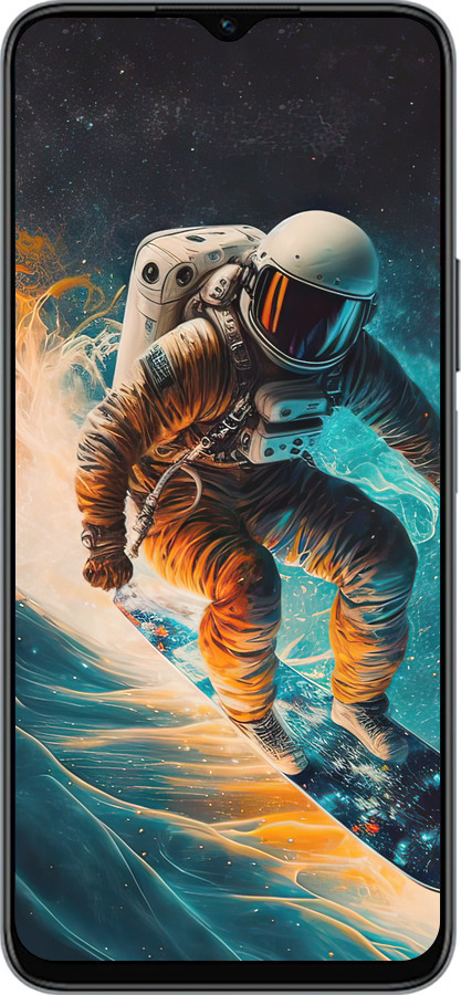 Силиконовый чехол Сноубордист для Huawei honor X6 - 5604u-3341 изображение 